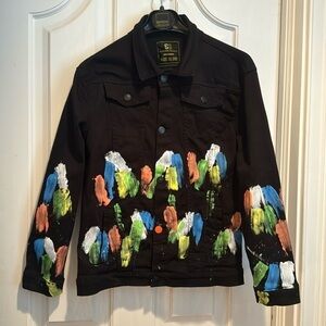 Sacred Crown  last chance ⭐️black jeans  jacket with splashes of paint